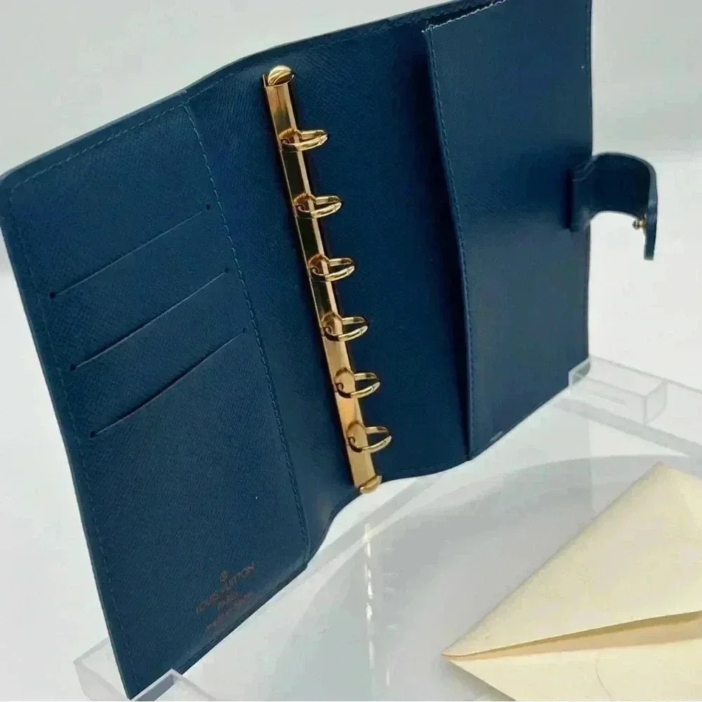 Louis Vuitton Unisex Blue Elise Agenda with Credit Card Holders Clean - Picture 3 of 8